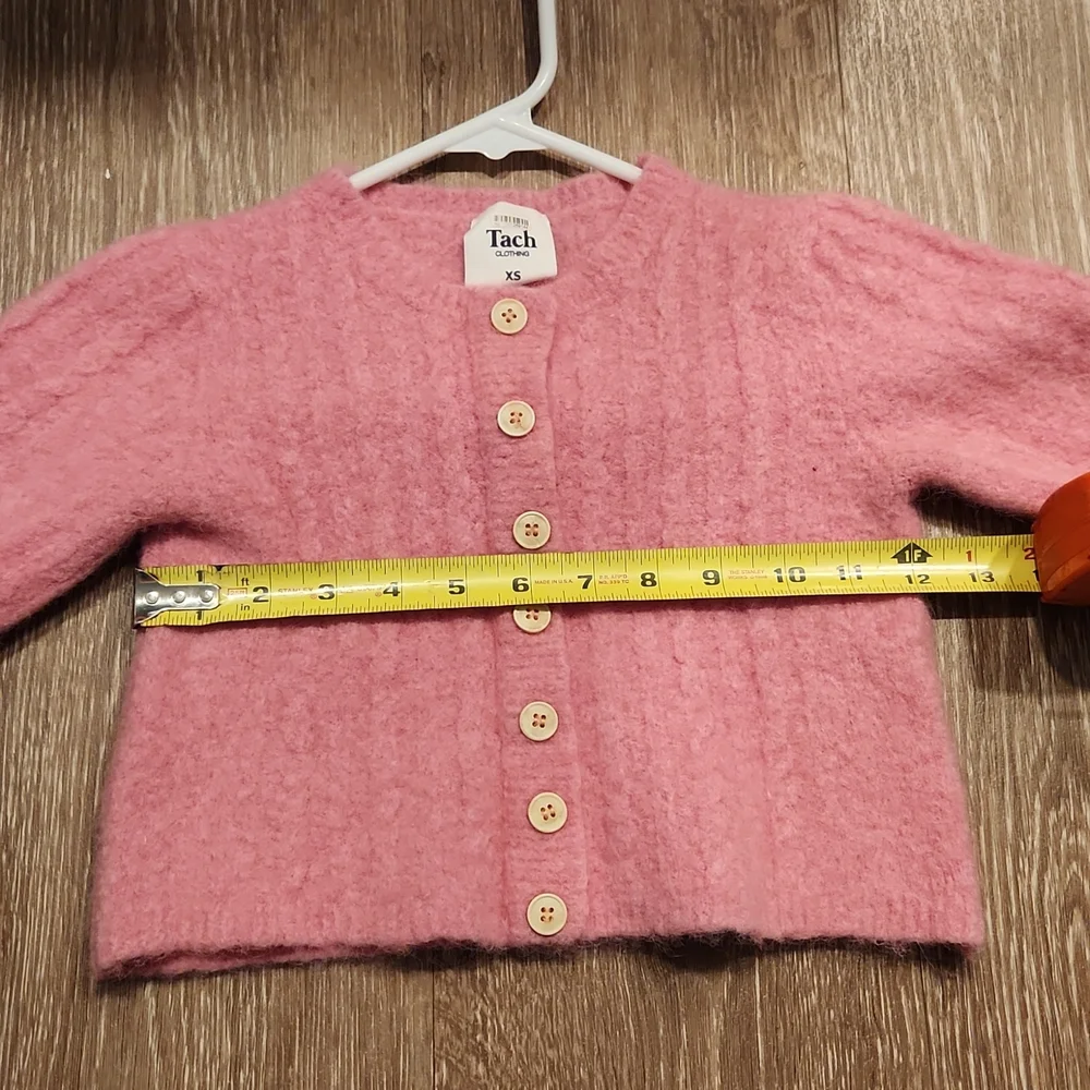 TACH Pink Dalia Button-Up Crop Sweater - Picture 12 of 13